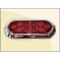 Plafón Led ámbar atornillable ovalado con marco cromado 6" con 24 leds con DOT